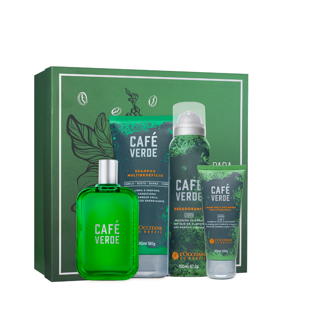 Presente Café Verde: Fragrância, Shampoo, Desodorante e Pós Barba, ,  large image number 0